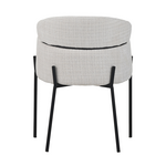 Πολυθρόνα Tolerse Inart Μπεζ Ύφασμα-Πόδι Μαύρο Μέταλλο 58x57x80εκ