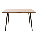 Τραπέζι Neve Pakoworld mdf Καρυδί-Πόδι Μεταλλικό Μαύρο 120x80x75εκ