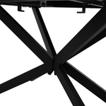 Τραπέζι Επεκτεινόμενο Palan Pakoworld mdf όψη Μαρμάρου Γκρι-Μαύρο 160-200x80x77εκ