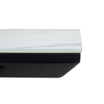 Τραπέζι Επεκτεινόμενο Palan Pakoworld mdf όψη Μαρμάρου Γκρι-Μαύρο 160-200x80x77εκ