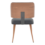 Καρέκλα Ubane Pakoworld Μαύρο pu-Πόδι Καρυδί Μέταλλο 53x62.5x85εκ