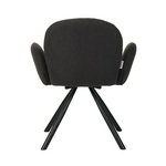 Πολυθρόνα Garzele Inart Ανθρακί Ύφασμα-Πόδι Μαύρο Μέταλλο 68x66x82.5εκ