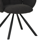 Πολυθρόνα Garzele Inart Ανθρακί Ύφασμα-Πόδι Μαύρο Μέταλλο 68x66x82.5εκ