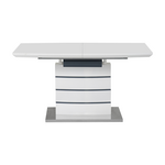 Τραπέζι Επεκτεινόμενο Darsile Inart Γκρι-Ανθρακί mdf 140-180x90x76εκ