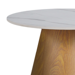Βοηθητικό Τραπέζι Soleire Inart Λευκό Μαρμάρου Sintered Stone Φ50x46εκ