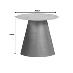 Βοηθητικό Τραπέζι Soleire Inart Λευκό Μαρμάρου Sintered Stone Φ50x46εκ