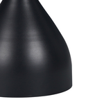 Βοηθητικό Τραπέζι Kirkene Inart Sintered Stone σε Απόχρωση Μαύρο Μαρμάρου με Μαύρο Μέταλλο Φ50x50εκ