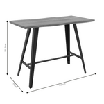 Tραπέζι Μπαρ Fortitude Pakoworld mdf Καρυδί - Πόδι Μαύρο 140x70x103.5εκ