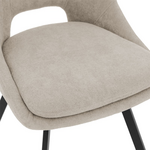 Σκαμπό Μπαρ Initiate Pakoworld Κρεμ Μπουκλέ Ύφασμα-Πόδι Μαύρο Μέταλλο 48x56x98εκ