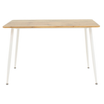 Τραπέζι Cuba Pakoworld mdf Sonoma-Λευκό 120x80x75εκ
