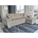 Γωνιακός Καναπές-Κρεβάτι Αναστρέψιμος Comy Pakoworld Μπεζ-Καφέ 286x160x75-90εκ