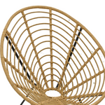 Πολυθρόνα Naoki Pakoworld pe Φυσικό-Μέταλλο Μαύρο Πόδι 78x74x87εκ