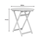 Τραπέζι Letna Pakoworld Πτυσσόμενο Μασίφ Ξύλο Οξιάς σε Φυσική Απόχρωση Φ60x74.5εκ