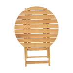 Τραπέζι Letna Pakoworld Πτυσσόμενο Μασίφ Ξύλο Οξιάς σε Φυσική Απόχρωση Φ70x75εκ