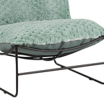 Πολυθρόνα Chopie Pakoworld Ύφασμα Ανοιχτό Πράσινο-Μαύρο Πόδι 77x90x83εκ