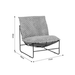 Πολυθρόνα Chopie Pakoworld Ύφασμα Ανοιχτό Πράσινο-Μαύρο Πόδι 77x90x83εκ