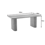 Τραπέζι Loozir Pakoworld mdf σε Φυσική Απόχρωση 180x90x75εκ