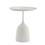 Βοηθητικό Τραπέζι Agrile Inart Λευκό Μέταλλο Φ50x60εκ