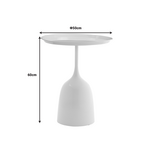 Βοηθητικό Τραπέζι Agrile Inart Μαύρο Μέταλλο Φ50x60εκ