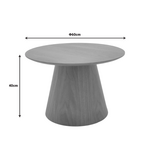 Βοηθητικό Τραπέζι Kayano Pakoworld Καρυδί mdf Φ60x40εκ