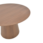 Τραπέζι Kayano Pakoworld Καρυδί mdf Φ120x72εκ