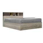 Κρεβάτι Διπλό Olympus Pakoworld σε Χρώμα Castilo oak 140x200εκ