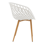 Τραπεζαρία Ezra-Julita Pakoworld σετ 3τεμ pp-mdf σε Λευκό-Φυσική Απόχρωση Φ60x73εκ