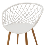 Τραπεζαρία Ezra-Cuba Pakoworld σετ 5τεμ pp-mdf σε Λευκή-Sonoma Απόχρωση120x80x75εκ