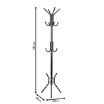 Καλόγερος Ρούχων Piero Pakoworld Μέταλλο Μαύρο Φ44x181εκ