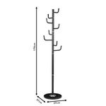 Καλόγερος Ρούχων Lorenda Pakoworld Μέταλλο Μαύρο Φ37x175εκ