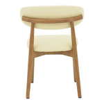 Καρέκλα Ubene Pakoworld Rubberwood και pu σε Καρυδί και Μπεζ Απόχρωση 46x58x79εκ