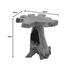 Βοηθητικό Τραπέζι Mushile Pakoworld Teak Ξύλο σε Φυσική Απόχρωση 30x35x45εκ
