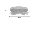 Φωτιστικό Οροφής Coanze Inart Abaca Ξύλο σε Φυσικό Χρώμα Φ65x35εκ