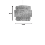 Φωτιστικό Οροφής Zeniole Inart Abaca σε Φυσικό Χρώμα Φ60x50εκ