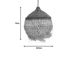 Φωτιστικό Οροφής Fiorine Inart Abaca σε Φυσικό Χρώμα Φ55x70εκ