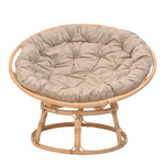 Πολυθρόνα Servey Pakoworld Rattan pe σε Φυσική Απόχρωση-Μπεζ Μαξιλάρι Φ115x58εκ