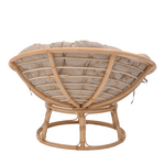 Πολυθρόνα Servey Pakoworld Rattan pe σε Φυσική Απόχρωση-Μπεζ Μαξιλάρι Φ115x58εκ