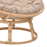 Πολυθρόνα Servey Pakoworld Rattan pe σε Φυσική Απόχρωση-Μπεζ Μαξιλάρι Φ115x58εκ