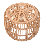 Σκαμπό Rajesty Pakoworld Rattan pe σε Φυσική Απόχρωση Φ60x46εκ