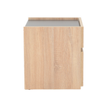 Κομοδίνο Comcie Pakoworld σε Φυσικό με Γκρι Απόχρωση 50x42x45.5εκ