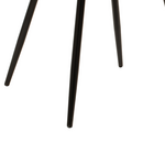 Καρέκλα Giselle Pakoworld Βελούδο Γκρι-Μαύρο Πόδι