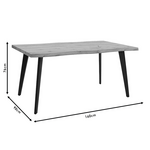 Τραπέζι Velto Pakoworld mdf Sonoma 160x90x76εκ