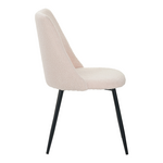 Καρέκλα Giselle Pakoworld Μπουκλέ Ύφασμα σε Μπεζ Απόχρωση 51x52x82εκ