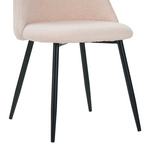 Καρέκλα Giselle Pakoworld Μπουκλέ Ύφασμα σε Μπεζ Απόχρωση 51x52x82εκ