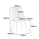 Καρέκλα Giselle Pakoworld Μπουκλέ Ύφασμα σε Μαύρη Απόχρωση 51x52x82εκ