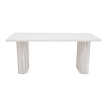 Τραπέζι Loozir Pakoworld mdf σε Απόχρωση Λευκό Μαρμάρου 180x90x75εκ