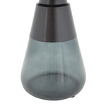 Βοηθητικό Τραπέζι Kunlo Inart Μαύρο Μέταλλο-Μαύρο Γυαλί Φ50x53.5εκ