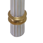 Διακοσμητικό Βάζο Bruna Inart Μέταλλο σε Χρυσή και Λευκή Απόχρωση Φ15.2x76.5εκ