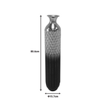 Διακοσμητικό Βάζο Onna Inart Μέταλλο σε Χρυσή και Μαύρη Απόχρωση Φ15.7x80.6εκ