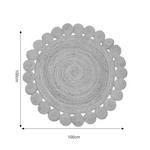 Χαλί Voni Inart Φυσικό Γιούτα 100x100x1εκ
